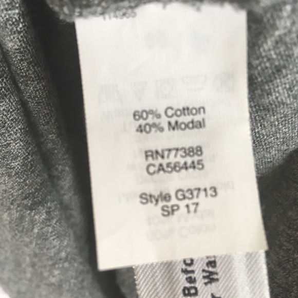 Madewell Grey Split Neck Short Sleeve Tee - Picture 6 of 6